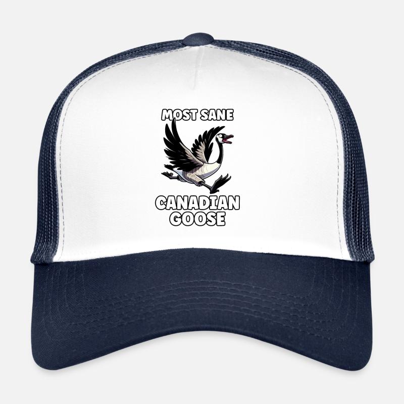 Funny Canadian Goose Meme - Trucker Cap - white/navy