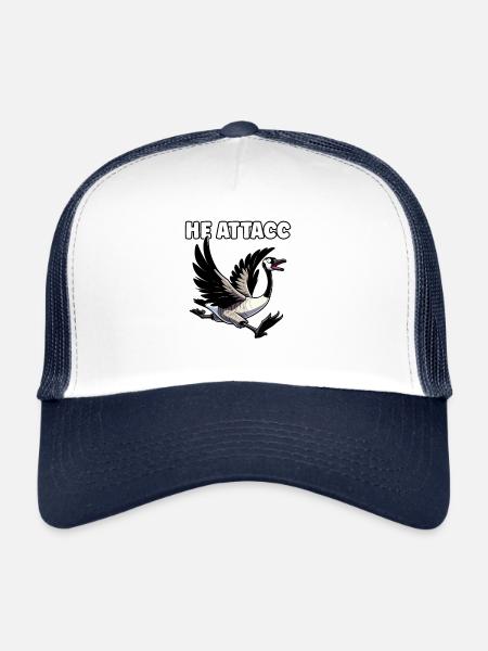 Lustiges kanadisches Gans-Meme - Trucker Cap - Weiß/Navy - Vorne