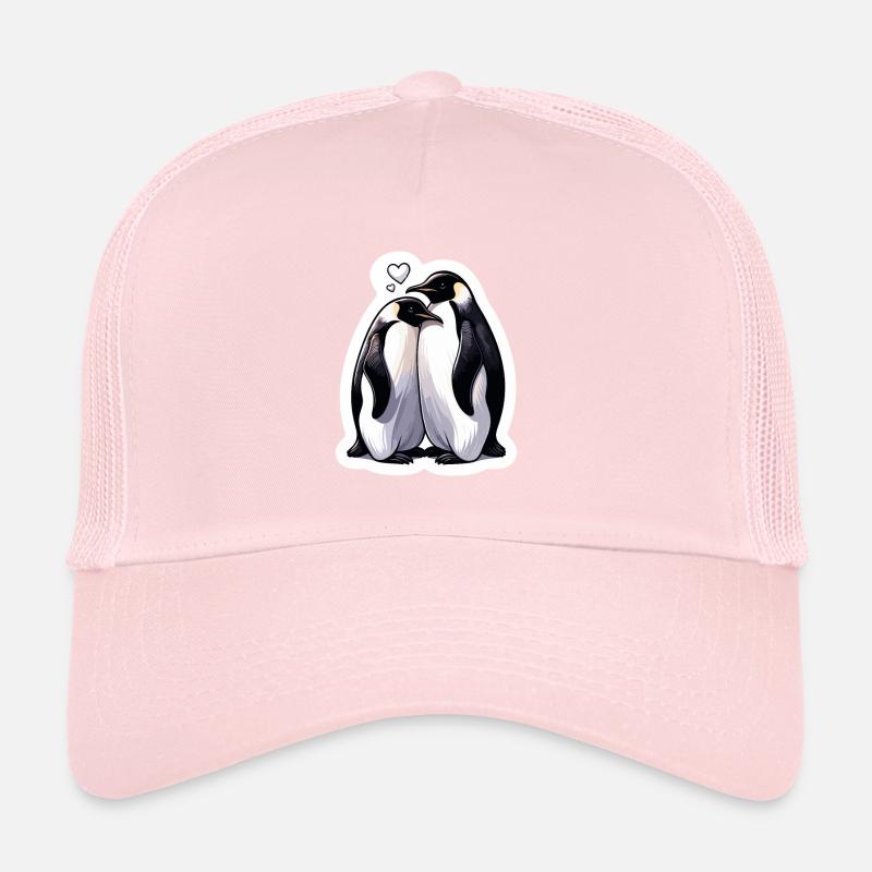 Pingouins mignons Pingouin Couple Amour Casquette trucker 