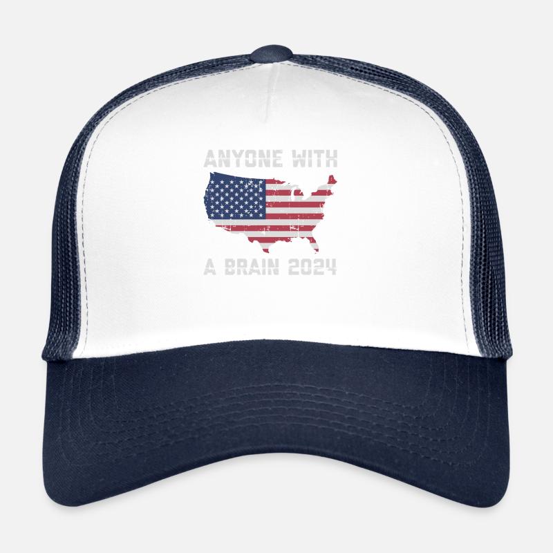 2024 Brain Vote Democracy Anti- Tee Trucker Cap