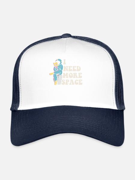 Astronaute Space Humour Espace Personnel T-shirt - Casquette trucker  - blanc/marine - Devant