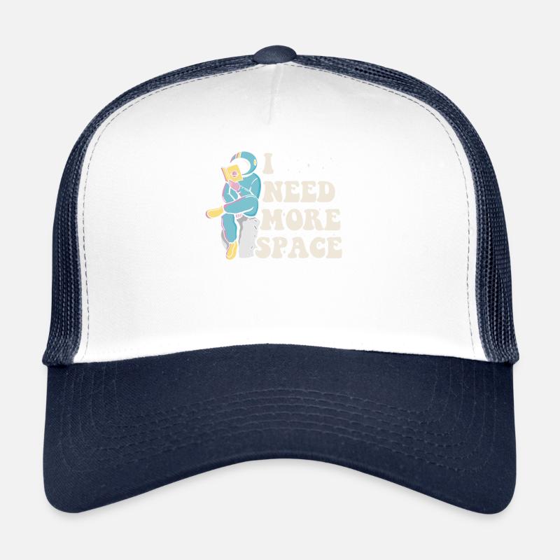 Astronaut Space Humor Personal Space Tee - Trucker Cap - Weiß/Navy