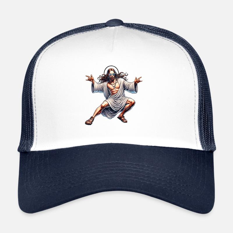Tanzen Jesus Break Dancing Jesus Lustig Jesus t - Trucker Cap - Weiß/Navy