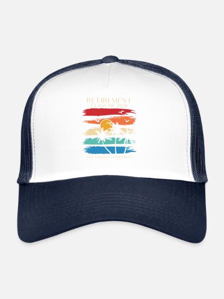 2024 Retirement Countdown Beach Tee - Trucker Cap - white/navy - Front