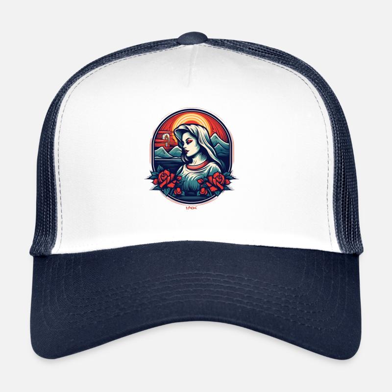 The pious beauty with the roses Trucker Cap