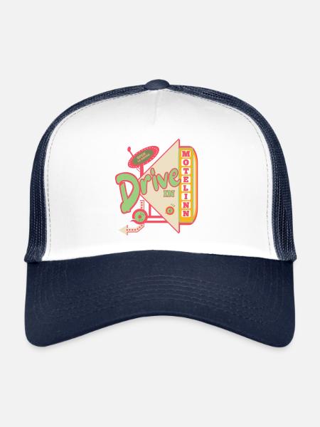 Motor Inn Retro Style - Trucker Cap - white/navy - Front