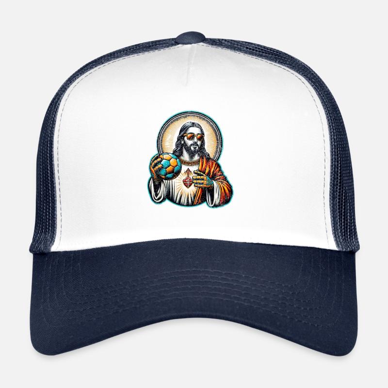 Drôle de handball Jésus Christian cadeau Casquette trucker 