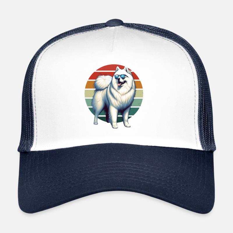 Chien Samoyède Cadeaux Mignon Samoyède Chien Graphique Casquette trucker 