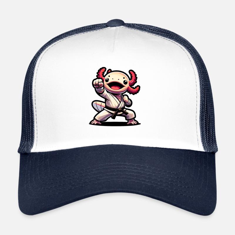 Lustige Kampfkünste Kinder Axolotl Karate Kickboxen Trucker Cap