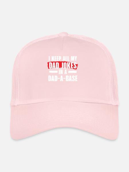 Dad Jokes Base de données T-shirt rétro - Casquette trucker  - rose pâle - Devant