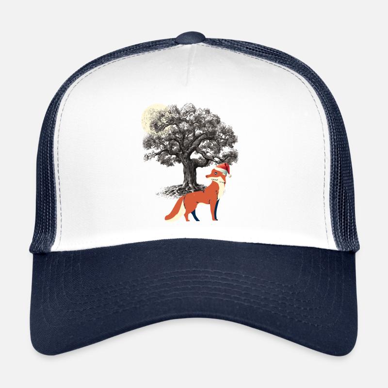 winter, snow, fox, wilderness, nature, forest animals, foxes Trucker Cap