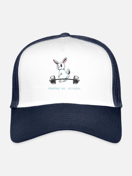 Steel Buns Bunny T-shirt d’entraînement - Casquette trucker  - blanc/marine - Devant