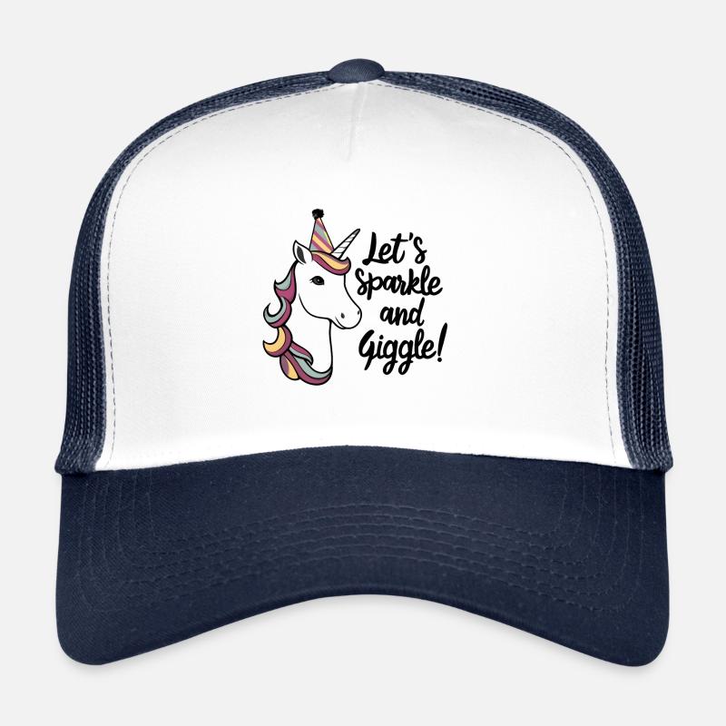 Unicorn Party Hat - Let's Sparkle and Giggle! Art Trucker Cap