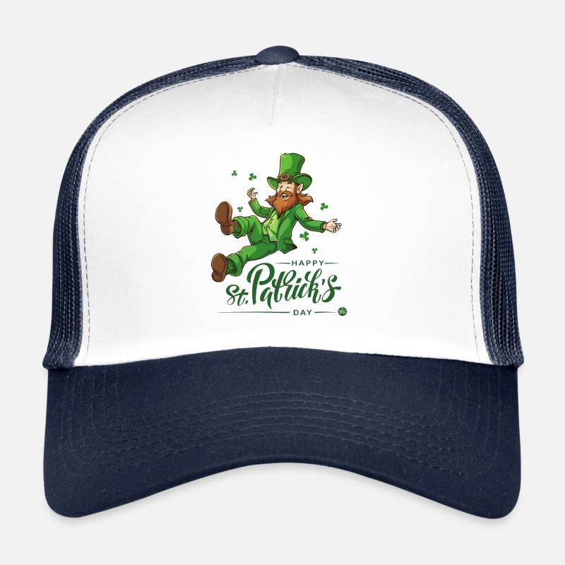 Glücksbringer Kobold - Trucker Cap - Weiß/Navy
