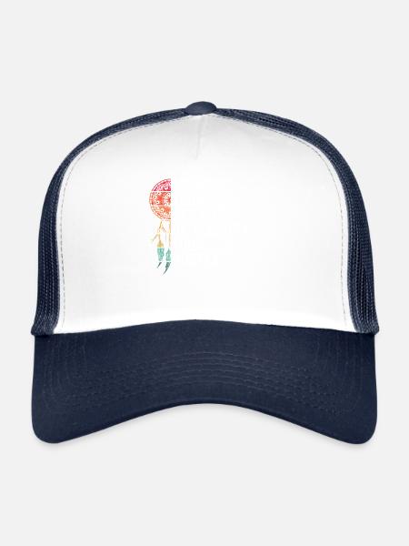 Hustle Hard Urban Motivation Tee - Trucker Cap - white/navy - Front