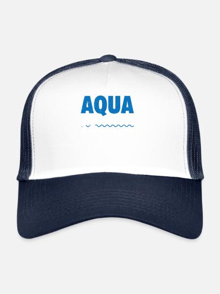 Aqua Aerobics Happy Hour T-shirt - Casquette trucker  - blanc/marine - Devant