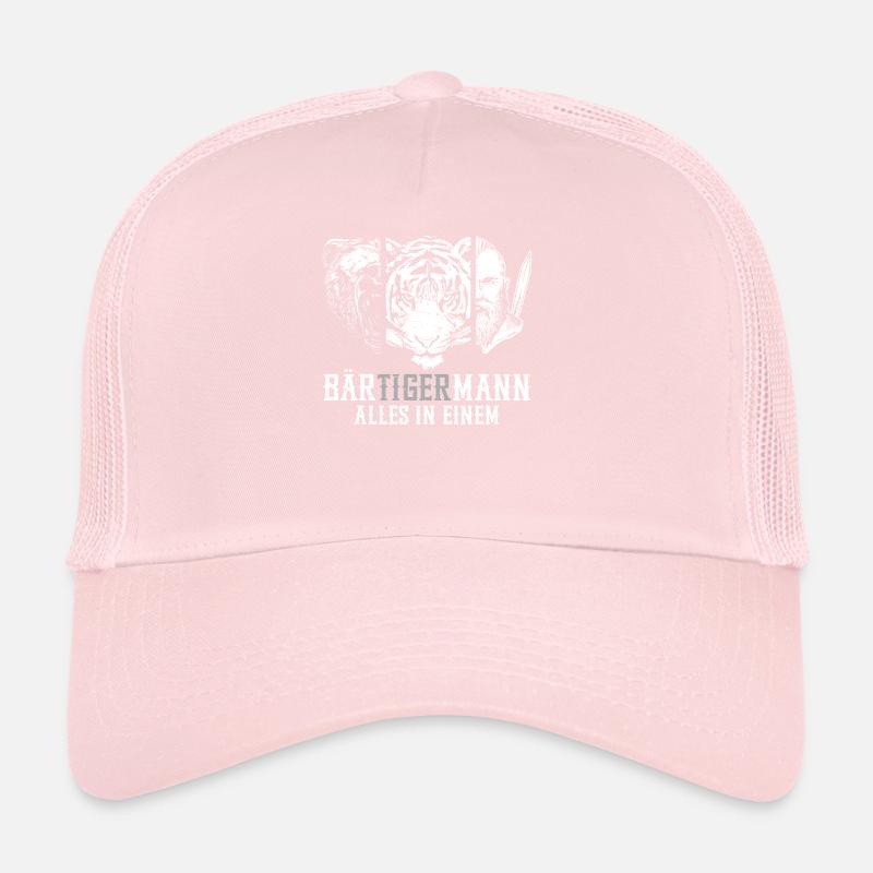 BeardTigerMan Funny Beard Holder Tee Trucker Cap