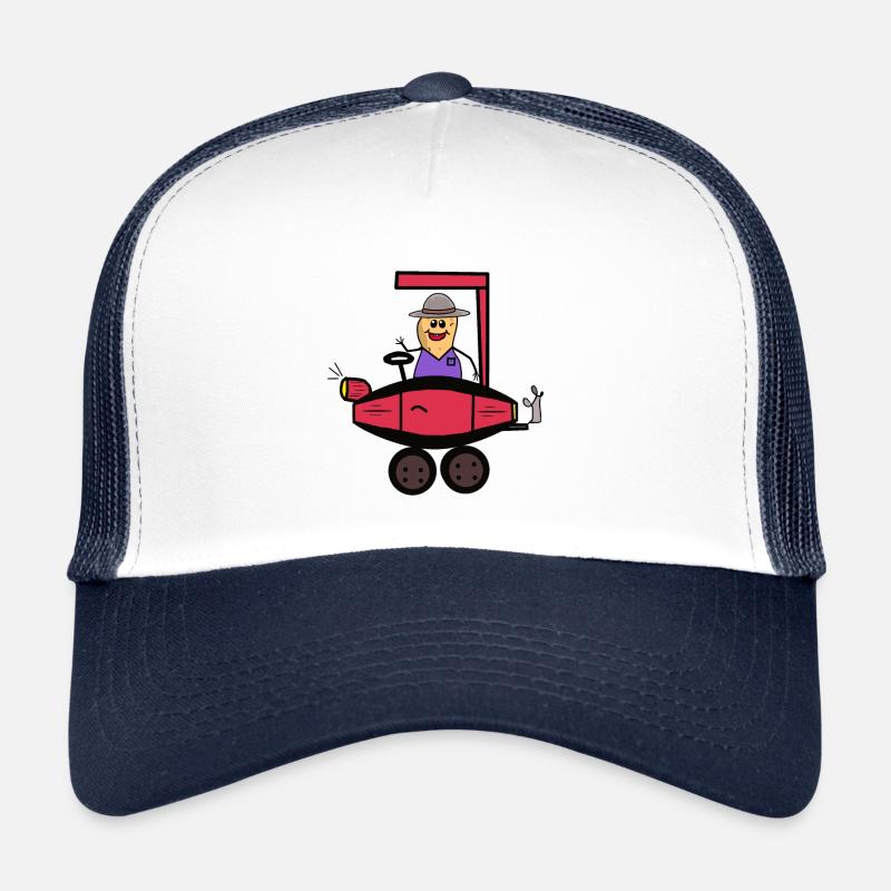 Erdnuss Auto Führerschein Nuss Fahrer - Trucker Cap - Weiß/Navy