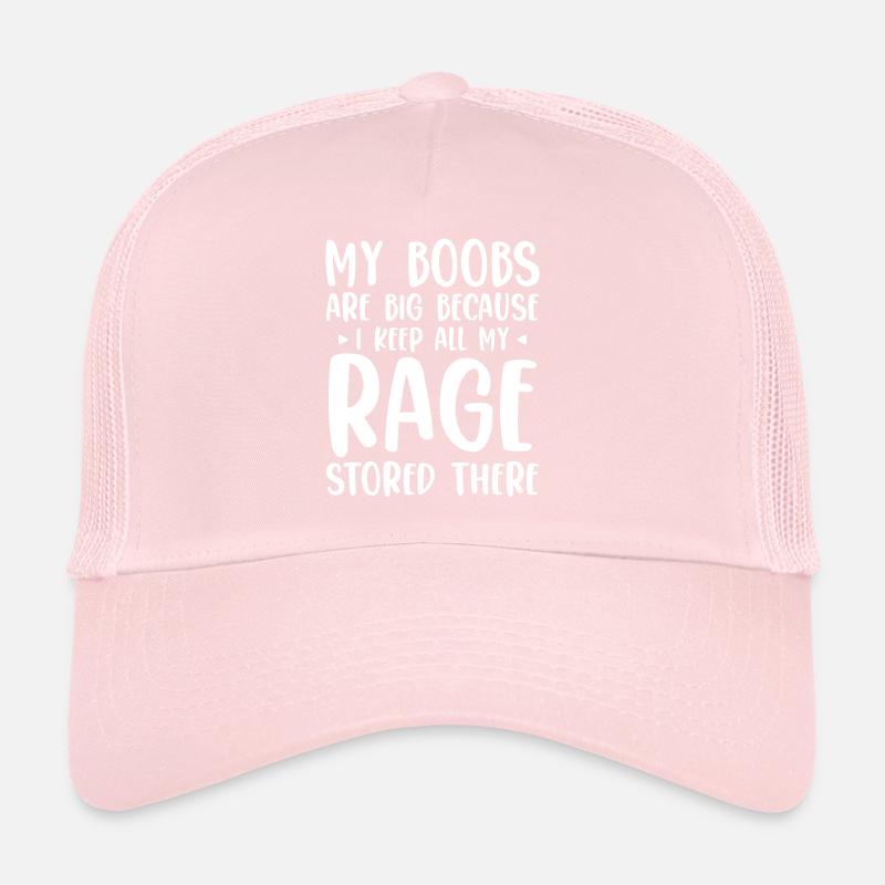 Humorous Boob Rage T-shirt Trucker Cap