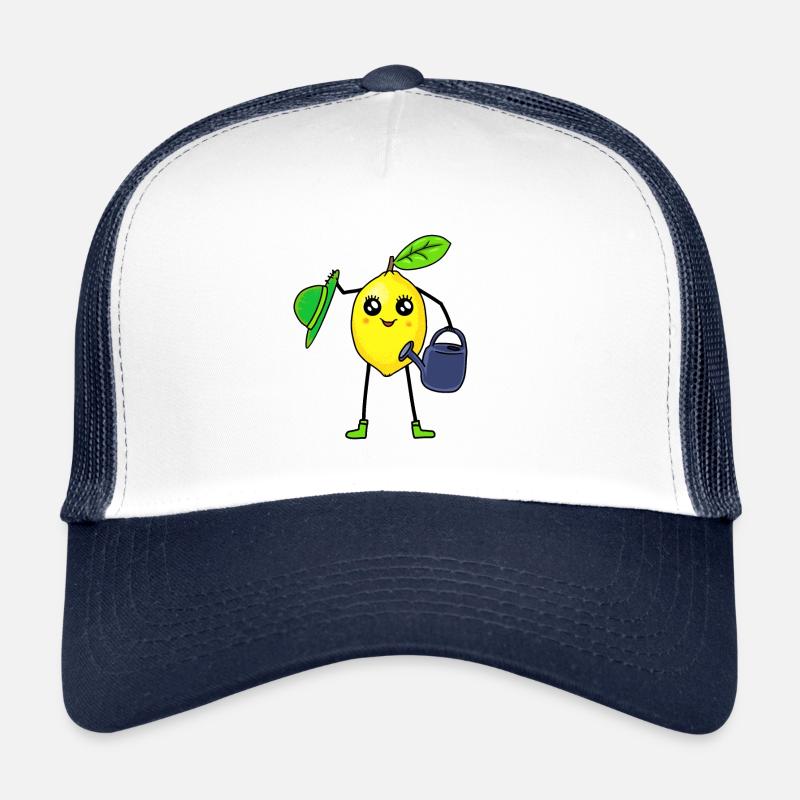 Lemon Fruit Fruit Gardener Watering Can Garden Trucker Cap