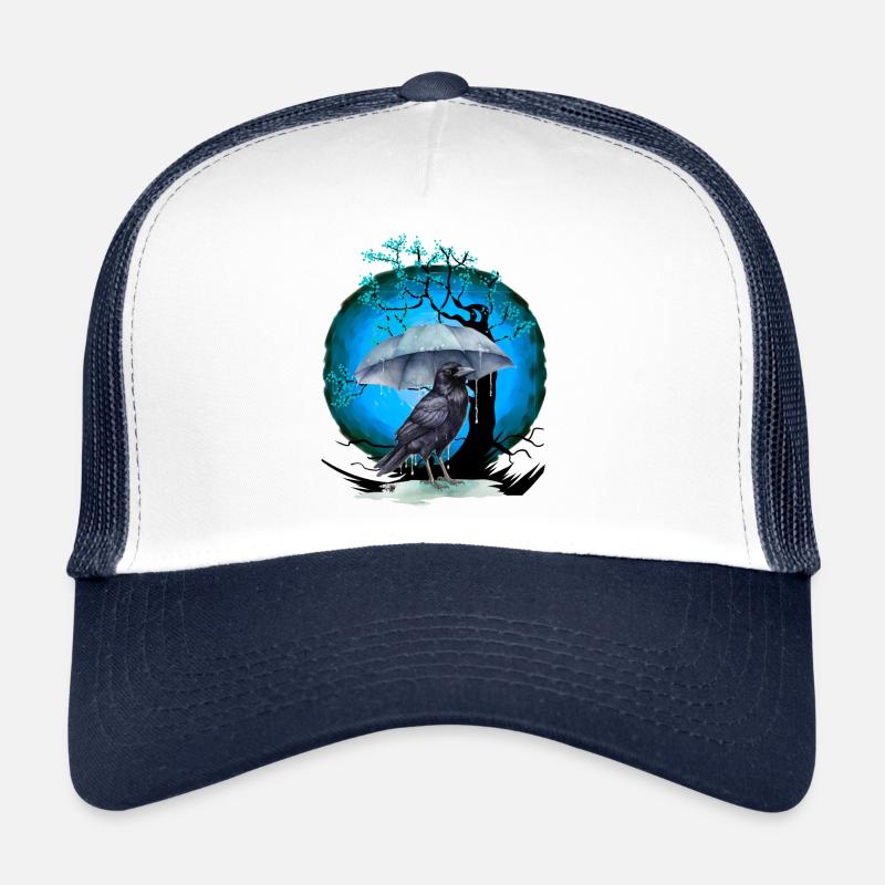 Tree, Cherry Blossom, Bird Trucker Cap