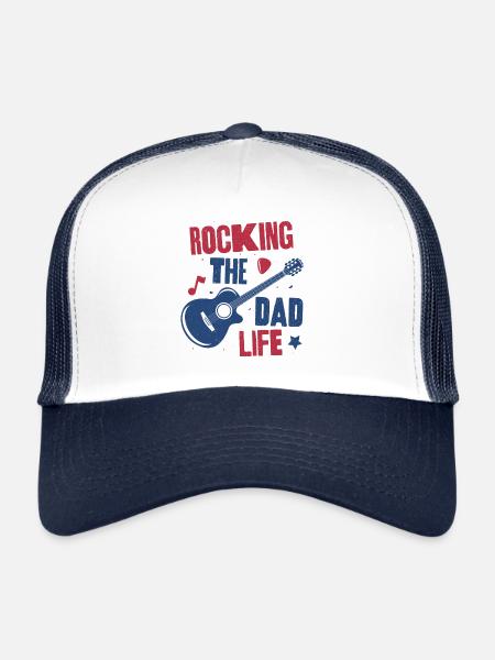Faire basculer la vie de papa - Casquette trucker  - blanc/marine - Devant