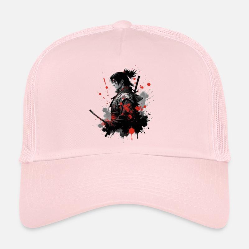 Samurai Warrior Watercolor Design Trucker Cap