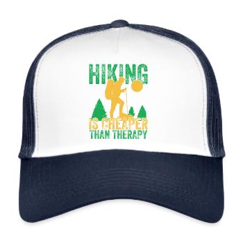 Klettern Bergsteigen Wander Therapie Berge Wandern - Trucker Cap - Weiß/Navy - Vorne