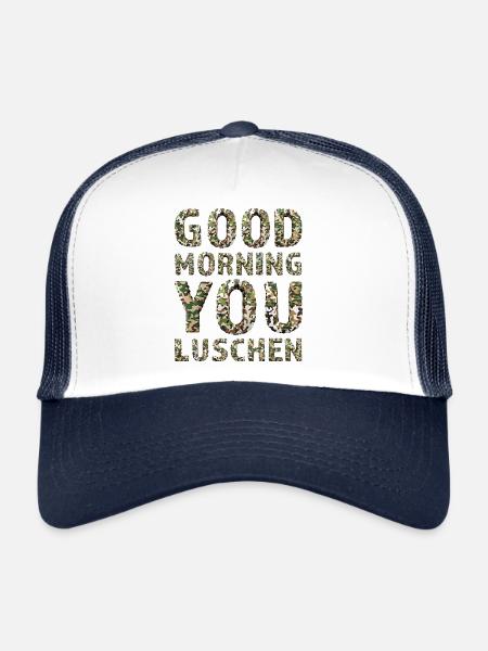 BonjourVotre Luschen - Casquette trucker  - blanc/marine - Devant