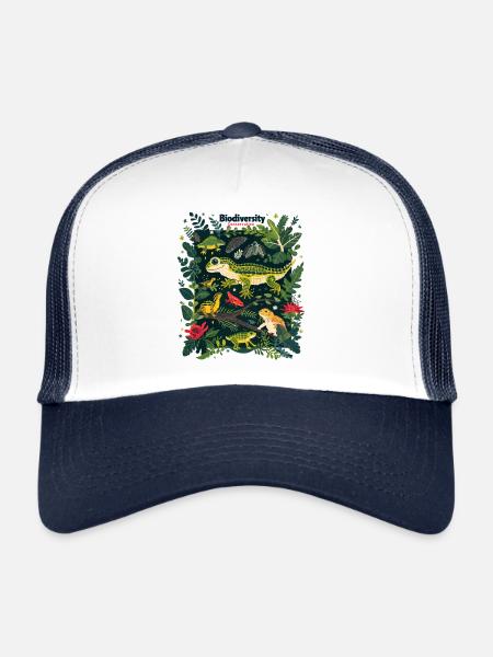 Biodiversität Erhaltung Tropische Fauna - Trucker Cap - Weiß/Navy - Vorne