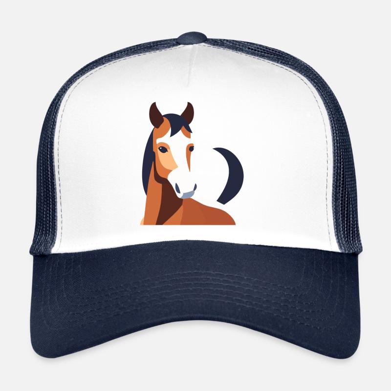 Cheval à fourrure brune Casquette trucker 