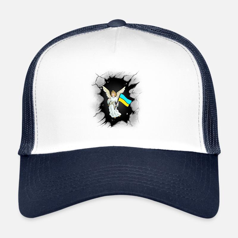 Ange Ange Gardien Drapeau Ukraine Drapeaux Casquette trucker 