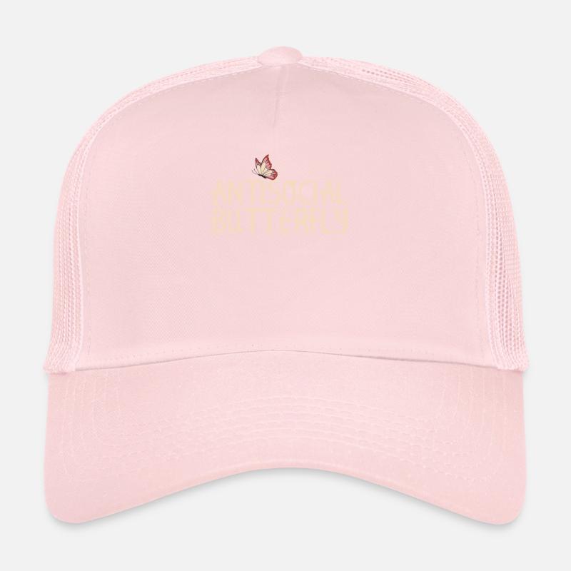 AntisocialFunny Antisocial Butterfly shirt Trucker Cap
