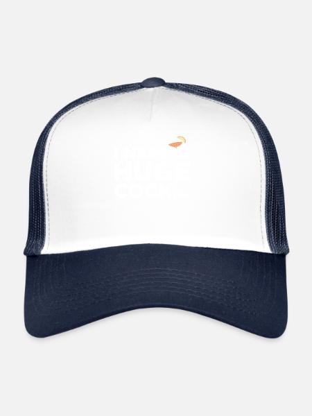 SarcasticNaughty cocktail lover t-shirt - Trucker Cap - white/navy - Front