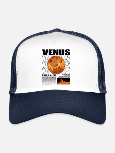 Venus Planet Space Cosmology Astrophysics - Trucker Cap - white/navy - Front