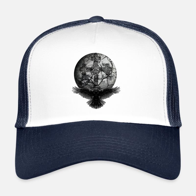 Raven Crow Kruez traverse la planète Halloween Raven Casquette trucker 