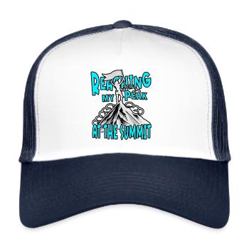 Reaching My Peak Summit Hiking Mountain Climber - Trucker Cap - white/navy - Front