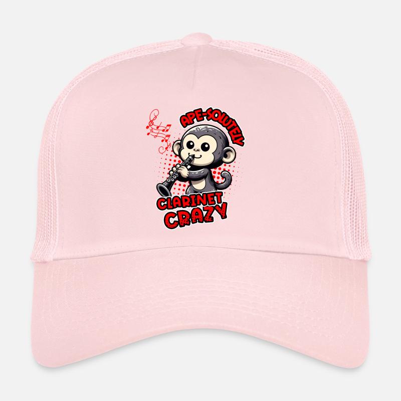 Ape-solutely Clarinette Crazy Funny Monkey Design Casquette trucker 