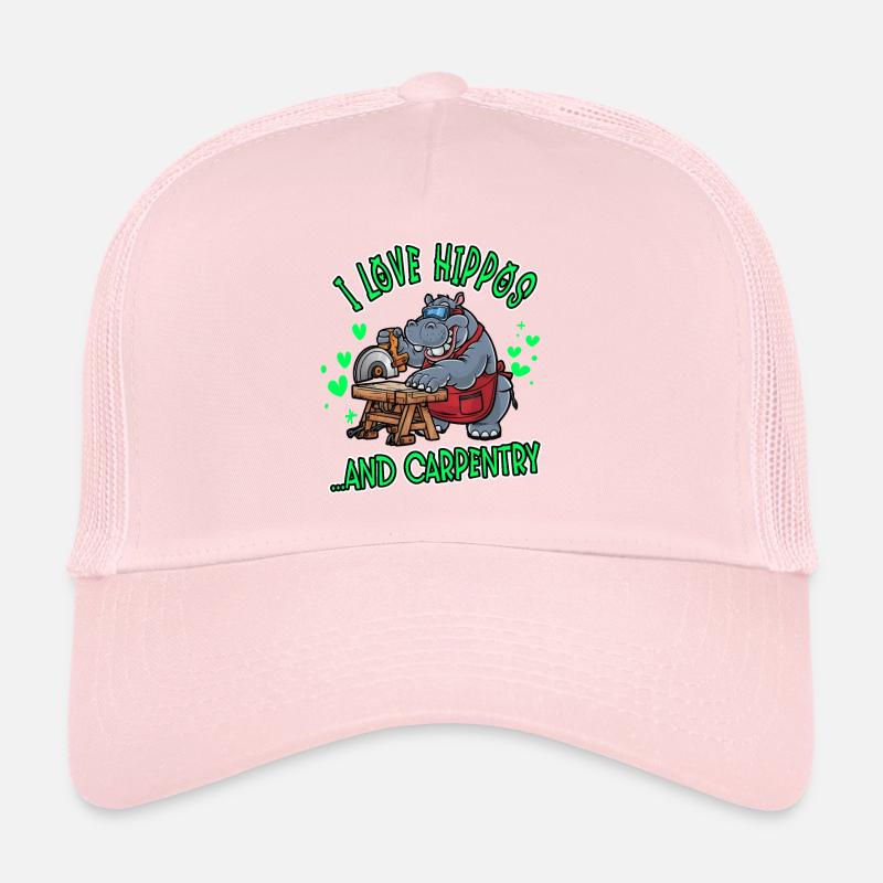 J’adore les hippopotames et la menuiserie Casquette trucker 