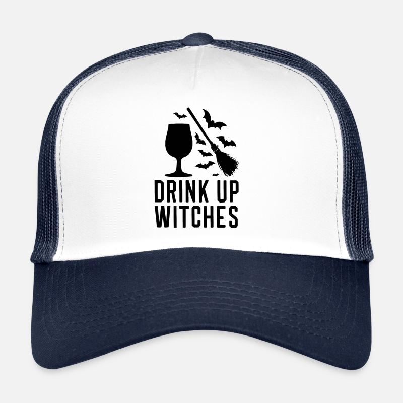 Balai de sorcière d’Halloween Toast Drink Up Witches Casquette trucker 