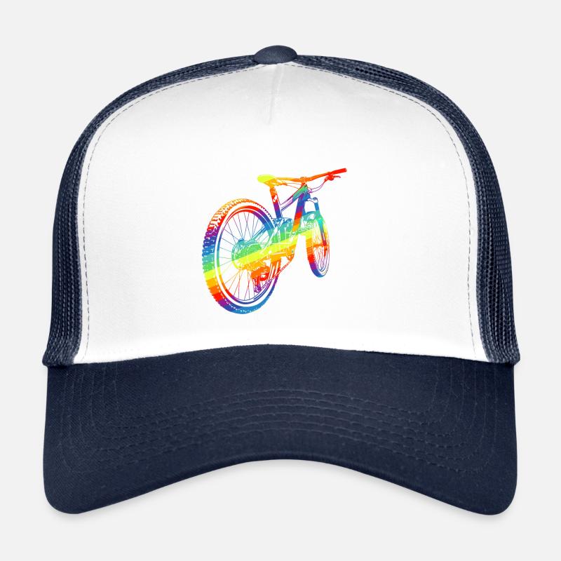 Vélo BMX coloré - Casquette trucker  - blanc/marine