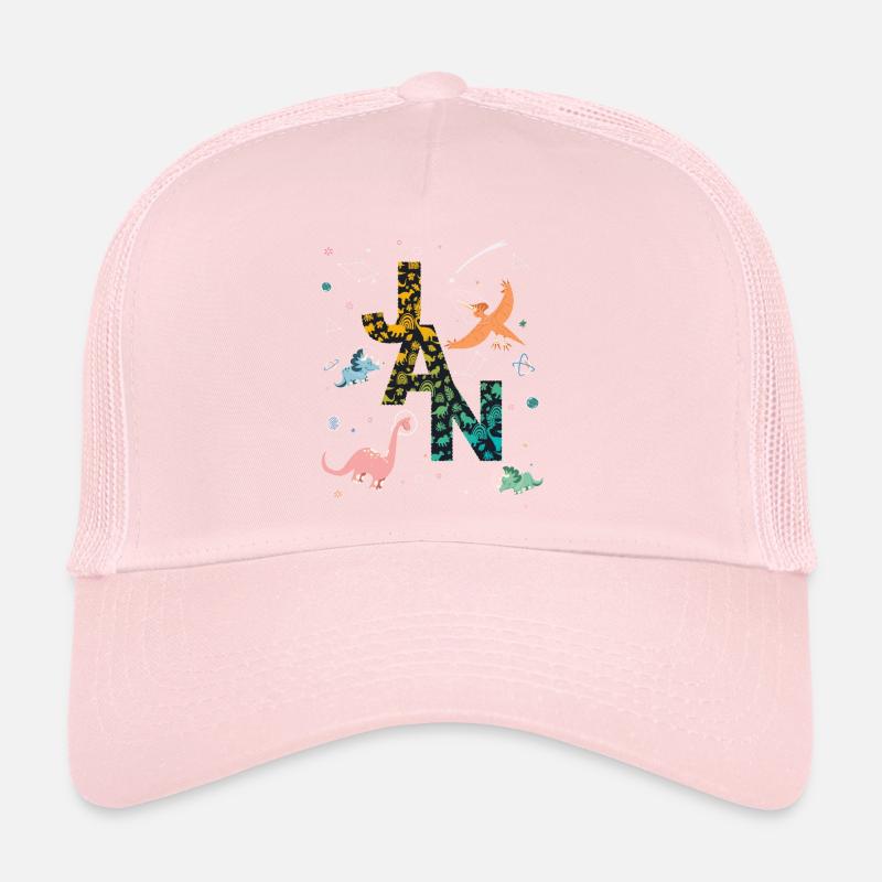 JAN - Beau prénom de garçon avec dinosaure Casquette trucker 