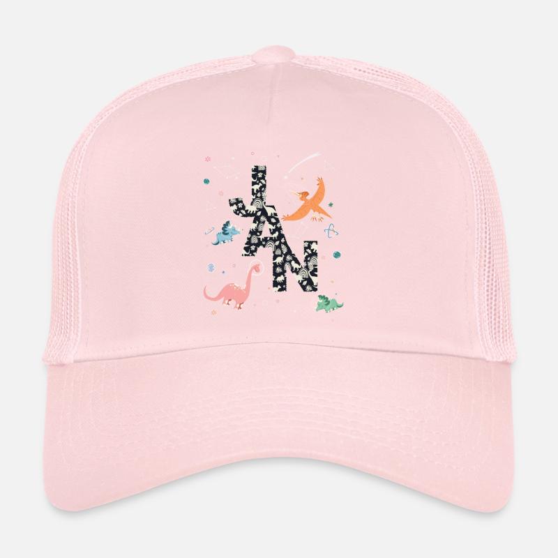 JAN - Beau prénom de garçon avec dinosaure Casquette trucker 
