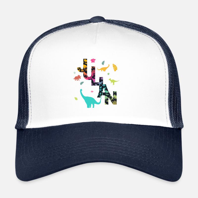 JULIAN - Beau prénom de garçon avec dinosaure Casquette trucker 