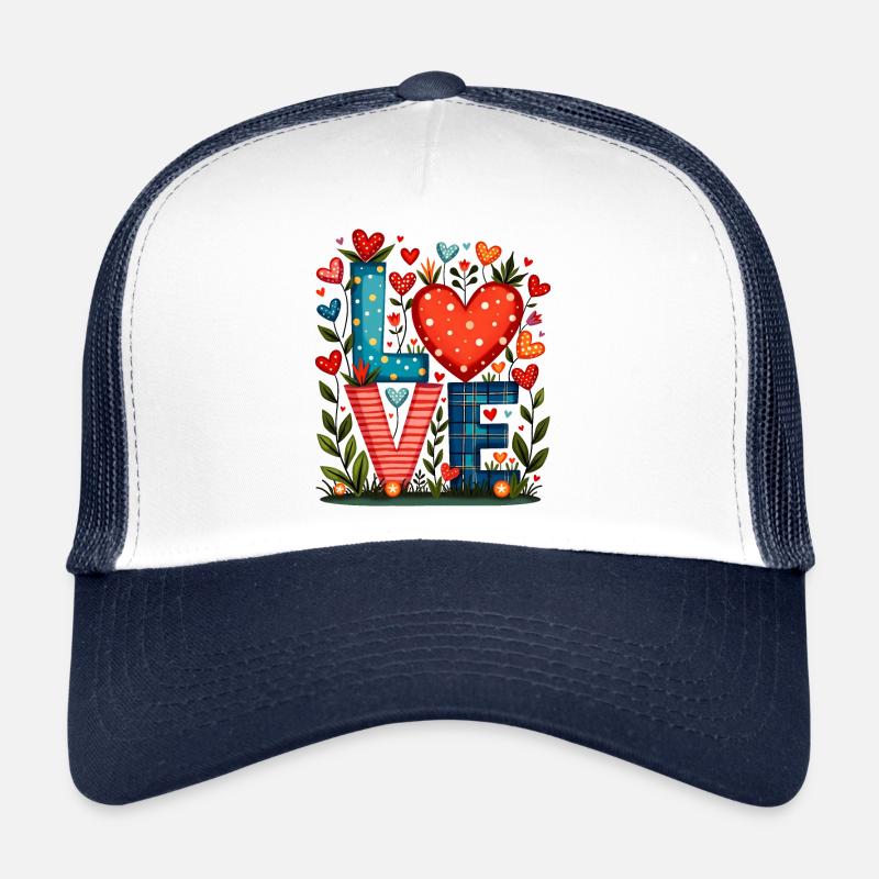 AMOUR - Coeurs et Fleurs Casquette trucker 
