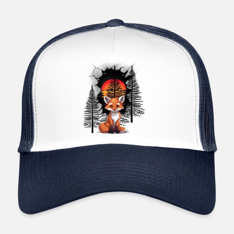 Forest Fox Foxes Child Children Fairy Tale Forest Animals Trucker Cap