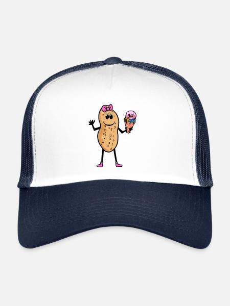 Peanut Peanuts Kids Enfant Bébé Ice Cream Cone Ice Cream - Casquette trucker  - blanc/marine - Devant