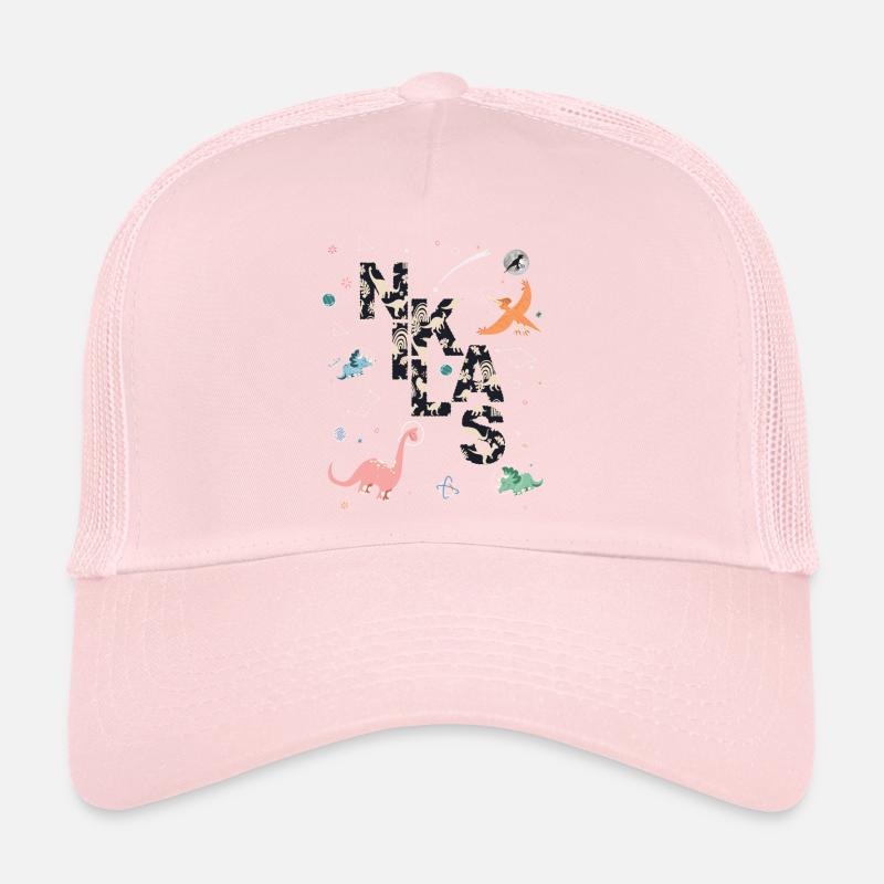 NIKLAS - Beau prénom de garçon avec dinosaure Casquette trucker 