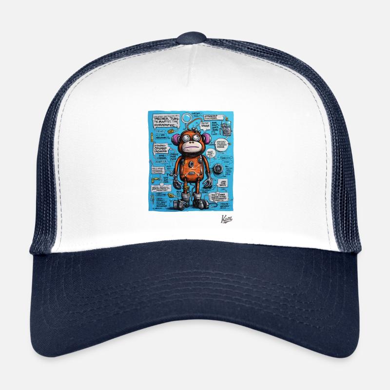 Singe robot drôle et funky Casquette trucker 