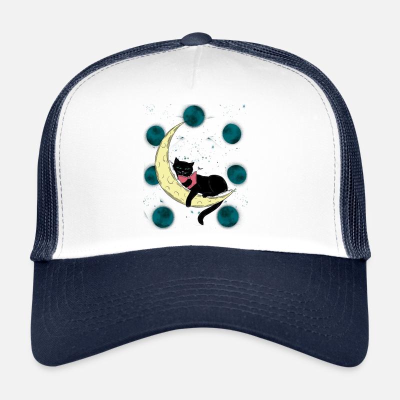 Katze Mond Katzen Kätzchen Mondphase Buch Trucker Cap